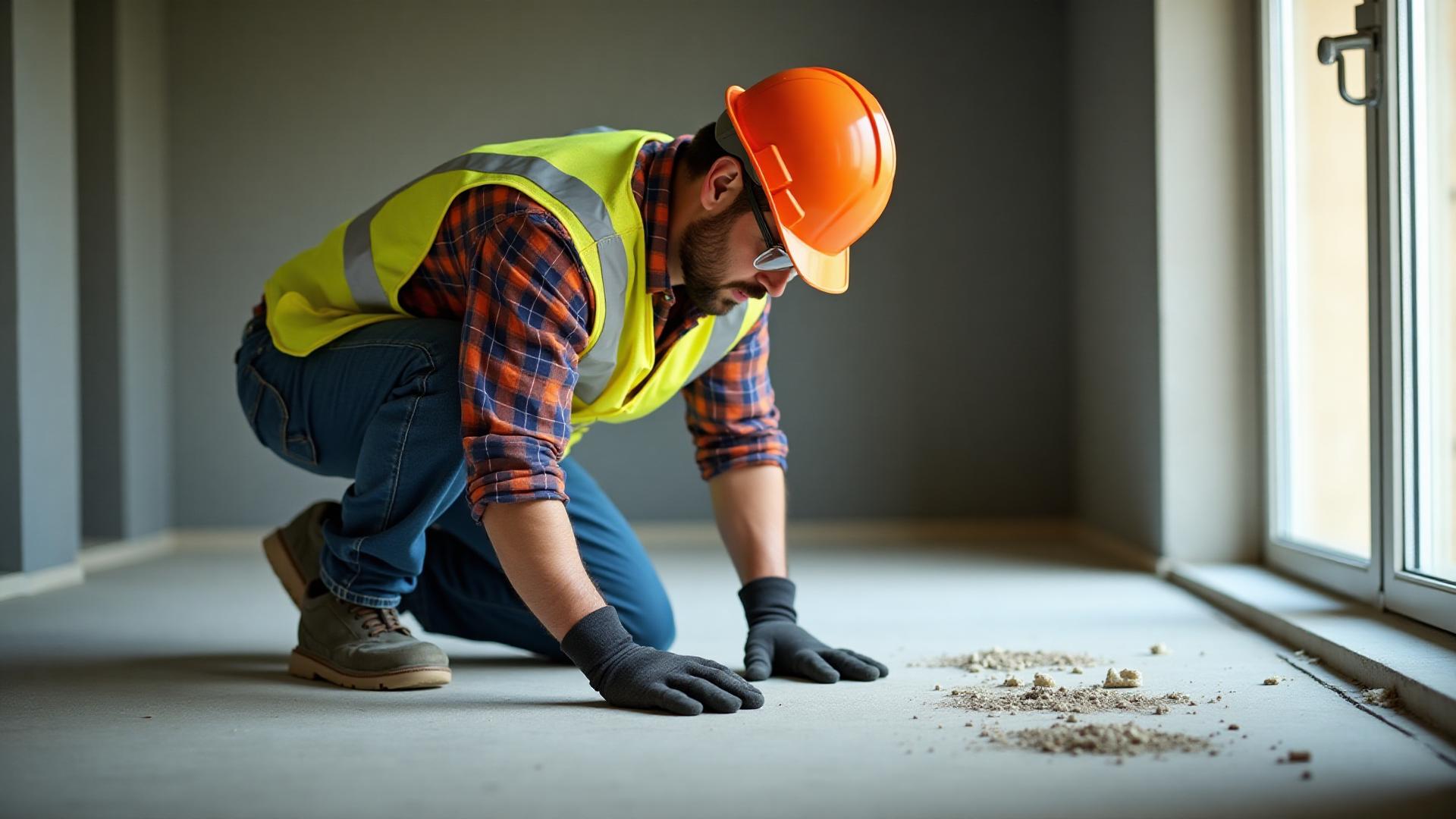 Механизированная стяжка пола, выезд бригады